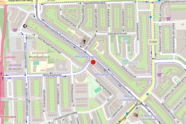 Brandweer-melding op Admiraal De Ruijterweg, Amsterdam op 9 juni, kaart-overzicht