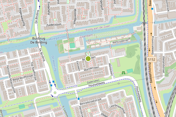 Ambulance-melding op Bovenveen, Zaandam op 9 juni, kaart-overzicht
