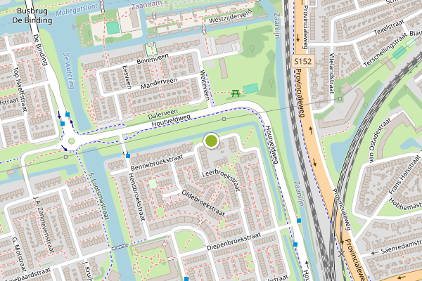 Ambulance-melding op Bennebroekstraat, Zaandam op 9 juni, kaart-overzicht
