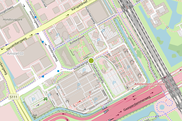 Ambulance-melding op Haarlerbergweg, Amsterdam op 10 juni, kaart-overzicht
