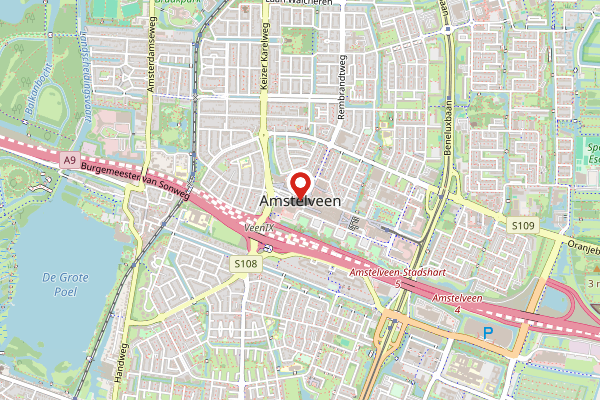 Brandweer-melding op Olympus, Amstelveen op 2 mei, kaart-overzicht