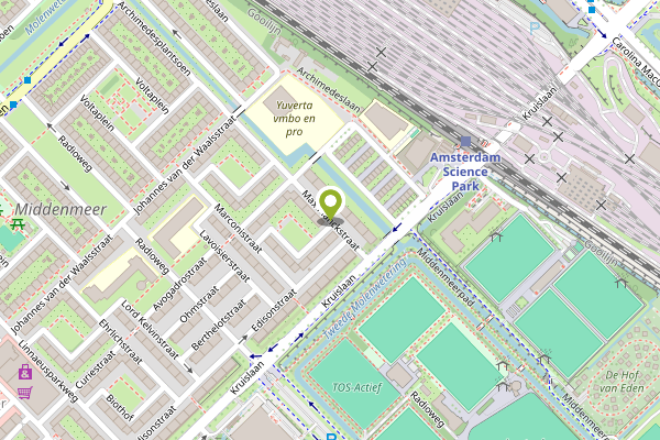 Ambulance-melding op Max Planckstraat, Amsterdam op 2 mei, kaart-overzicht