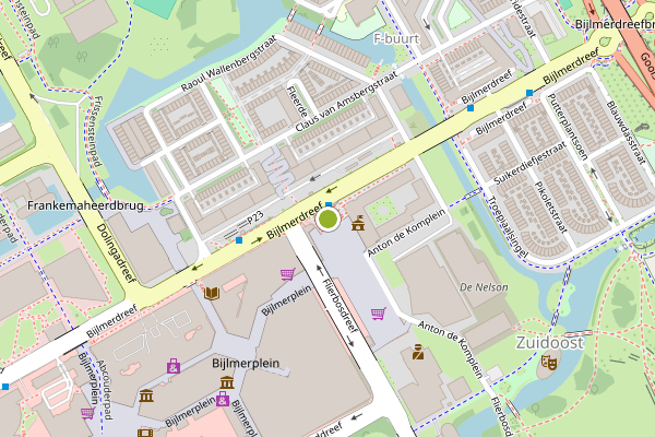 Ambulance-melding op Anton de Komplein, Amsterdam op 10 juni, kaart-overzicht