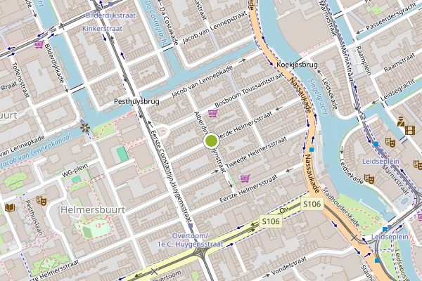Ambulance-melding op Alberdingk Thijmstraat, Amsterdam op 10 juni, kaart-overzicht