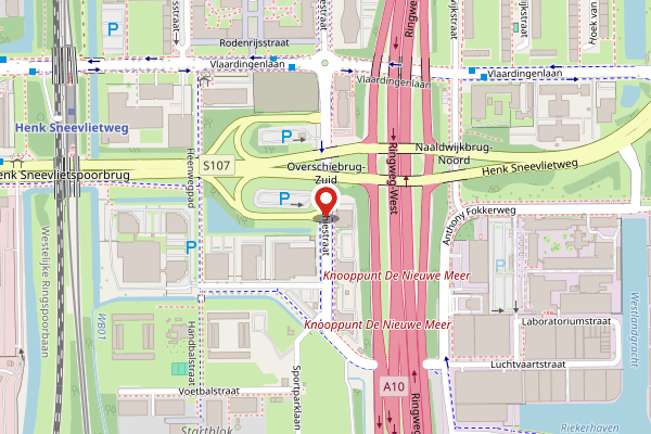 Brandweer-melding op Overschiestraat, Amsterdam op 2 mei, kaart-overzicht