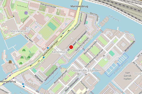 Brandweer-melding op Olifantswerf, Amsterdam op 10 juni, kaart-overzicht