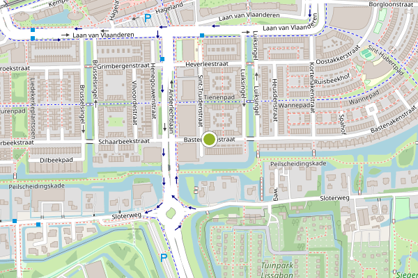 Ambulance-melding op Bastenakenstraat, Amsterdam op 10 juni, kaart-overzicht