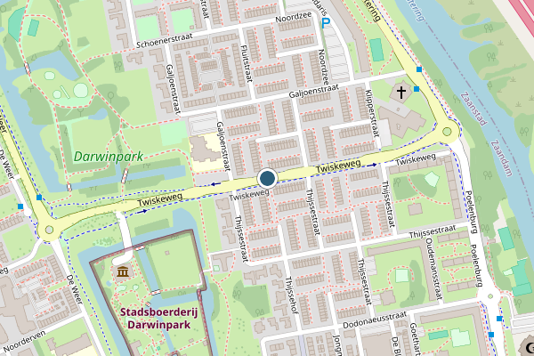 Politie-melding op Twiskeweg, Zaandam op 10 juni, kaart-overzicht