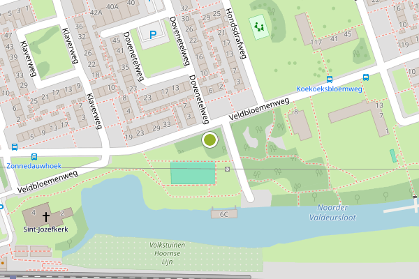 Ambulance-melding op Veldbloemenweg, Zaandam op 10 juni, kaart-overzicht