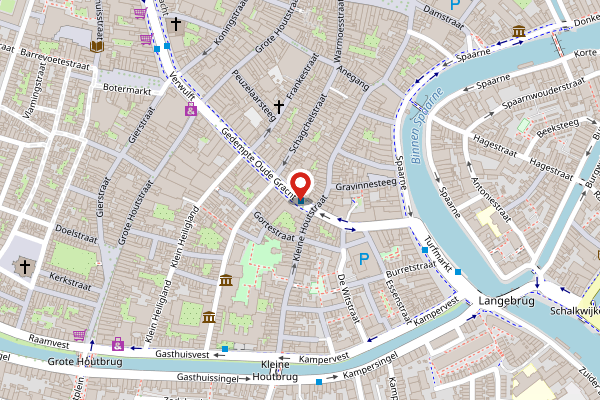 Brandweer-melding op Gracht, Haarlem op 2 mei, kaart-overzicht