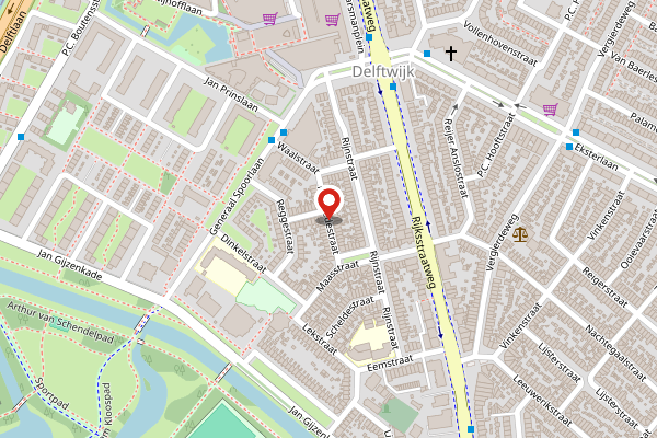 Brandweer-melding op Merwedestraat, Haarlem op 2 mei, kaart-overzicht