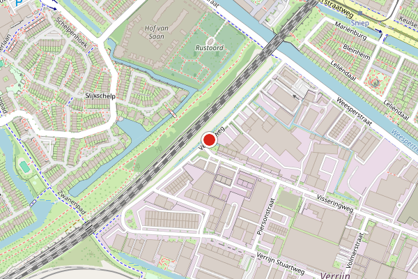 Brandweer-melding op Venserweg, Diemen op 11 juni, kaart-overzicht