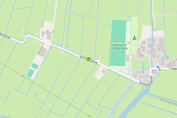 Ambulance-melding op Termietergouw, Amsterdam op 11 juni, kaart-overzicht