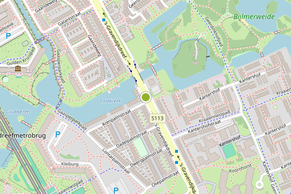 Ambulance-melding op 's-Gravendijkdreef, Amsterdam op 11 juni, kaart-overzicht