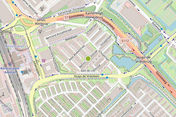 Ambulance-melding op Benno Stokvisstraat, Amsterdam op 11 juni, kaart-overzicht