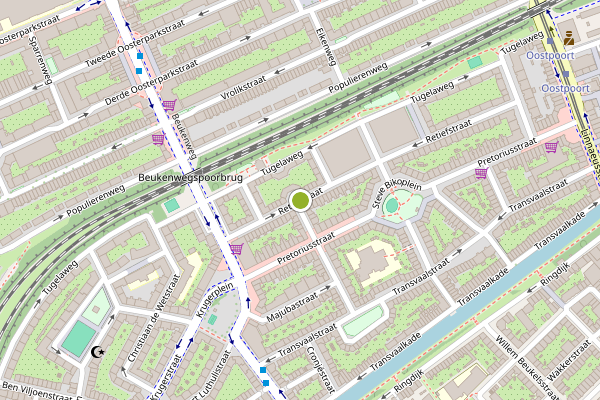 Ambulance-melding op Retiefstraat, Amsterdam op 11 juni, kaart-overzicht