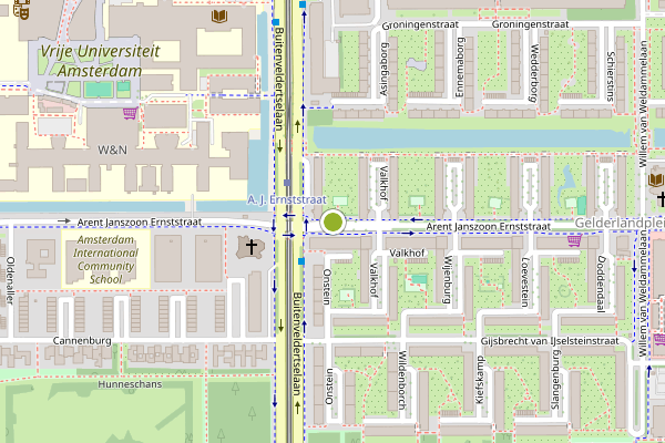 Ambulance-melding op Arent Janszoon Ernststraat, Amsterdam op 11 juni, kaart-overzicht