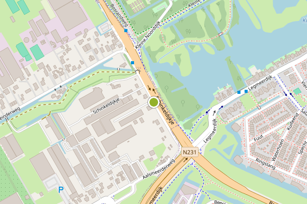 Ambulance-melding op Schinkeldijkje, Aalsmeer op 10 juni, kaart-overzicht