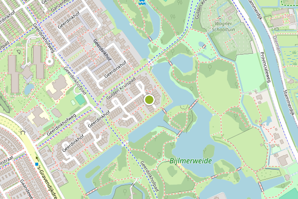 Ambulance-melding op Geerdinkhof, Amsterdam op 11 juni, kaart-overzicht