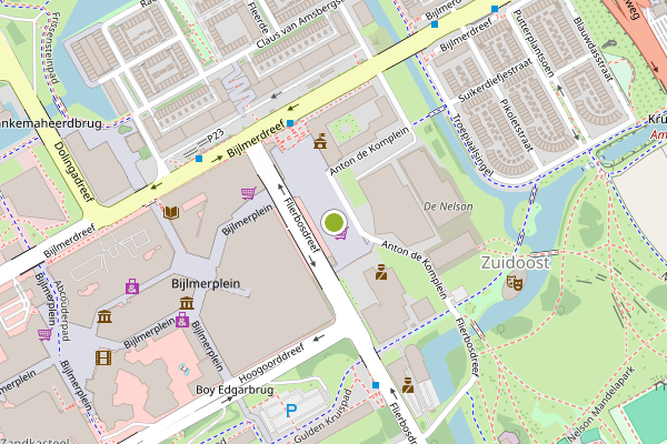 Ambulance-melding op Anton de Komplein, Amsterdam op 11 juni, kaart-overzicht