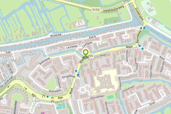 Ambulance-melding op Waal, Zaandam op 23 april, kaart-overzicht