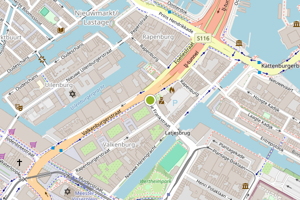Ambulance-melding op Anne Frankstraat, Amsterdam op 11 juni, kaart-overzicht