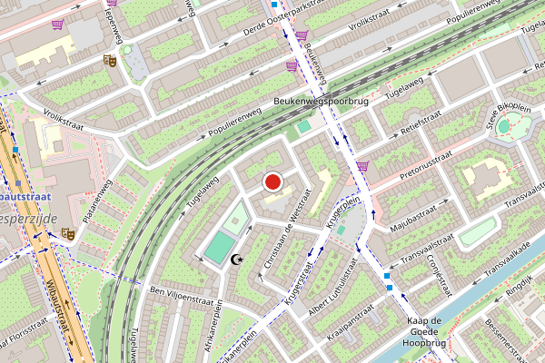 Brandweer-melding op President Brandstraat, Amsterdam op 11 juni, kaart-overzicht