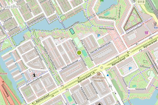 Ambulance-melding op Raden Adjeng Kartinistraat, Amsterdam op 11 juni, kaart-overzicht
