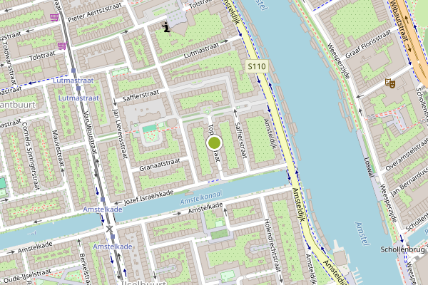Ambulance-melding op Topaasstraat, Amsterdam op 11 juni, kaart-overzicht