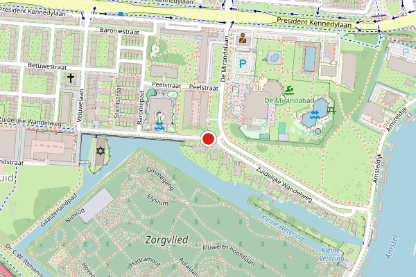 Brandweer-melding op Zuidelijke Wandelweg, Amsterdam op 11 juni, kaart-overzicht