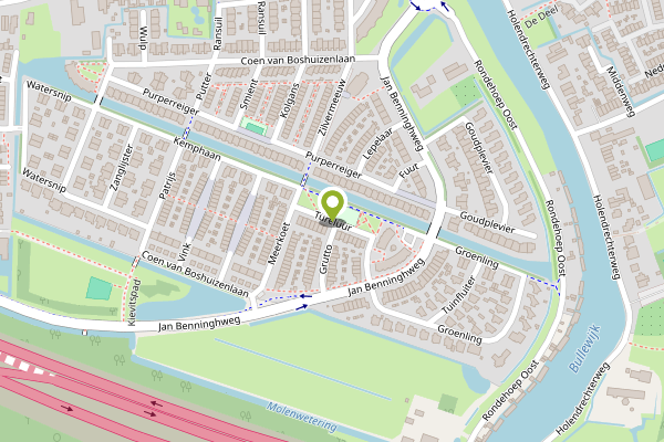 Ambulance-melding op Tureluur, Ouderkerk aan de Amstel op 29 april, kaart-overzicht