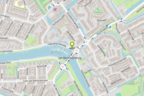 Ambulance-melding op Holendrechterweg, Ouderkerk aan de Amstel op 28 april, kaart-overzicht