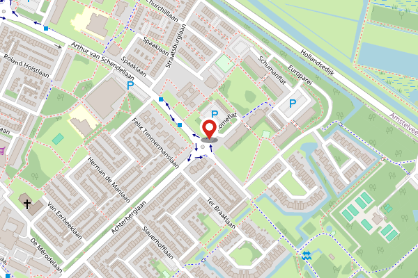 Brandweer-melding op Romeflat, Uithoorn op 30 april, kaart-overzicht