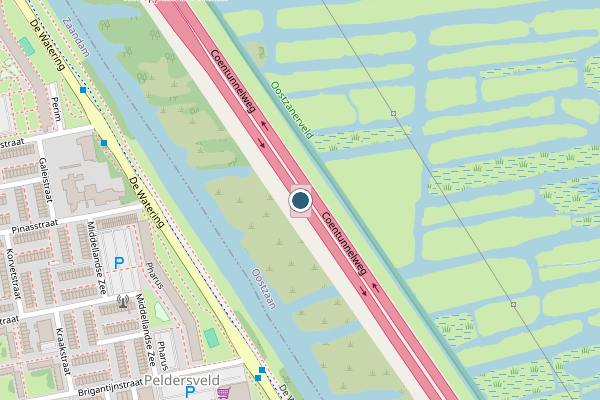 Politie-melding op Coentunnelweg, Oostzaan op 12 juni, kaart-overzicht