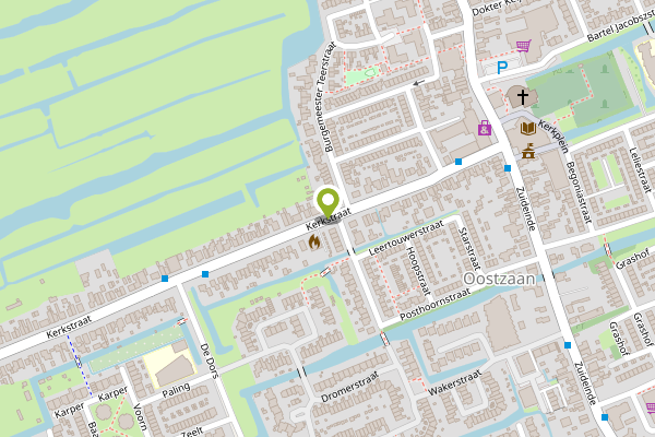 Ambulance-melding op Kerkstraat, Oostzaan op 29 april, kaart-overzicht