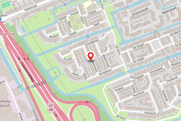 Brandweer-melding op Meerkoet, Oostzaan op 26 april, kaart-overzicht