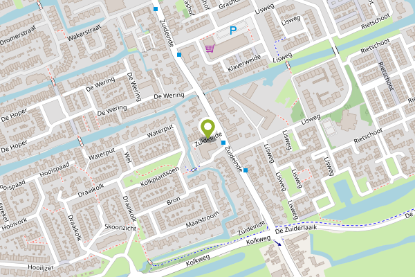 Ambulance-melding op Zuideinde, Oostzaan op 23 april, kaart-overzicht