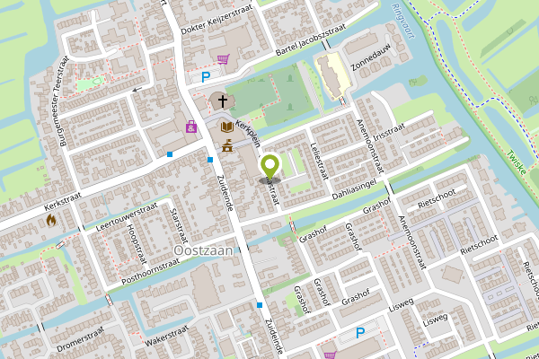 Ambulance-melding op Begoniastraat, Oostzaan op 20 april, kaart-overzicht