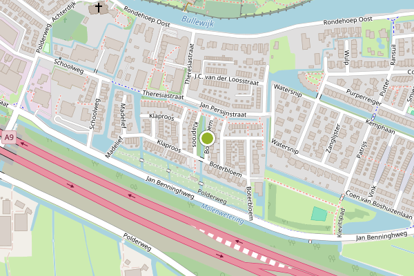 Ambulance-melding op Boterbloem, Ouderkerk aan de Amstel op 12 juni, kaart-overzicht