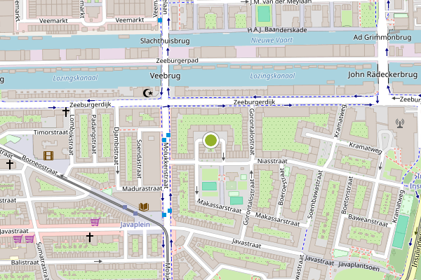 Ambulance-melding op Menadostraat, Amsterdam op 12 juni, kaart-overzicht