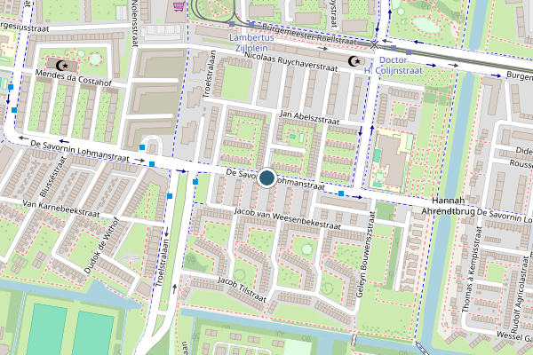 Politie-melding op De Savornin Lohmanstraat, Amsterdam op 12 juni, kaart-overzicht