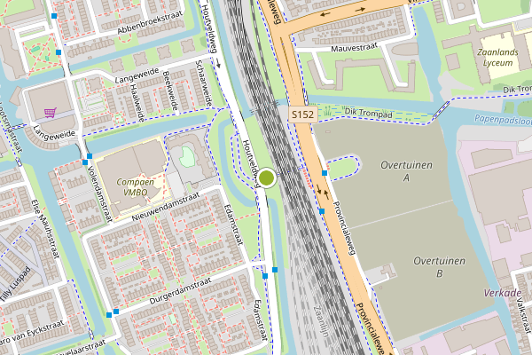 Ambulance-melding op Westerwateringtunnel, Zaandam op 12 juni, kaart-overzicht
