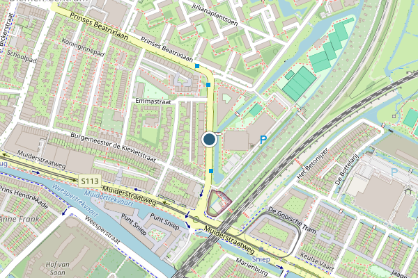 Politie-melding op Prins Bernhardlaan, Diemen op 13 juni, kaart-overzicht