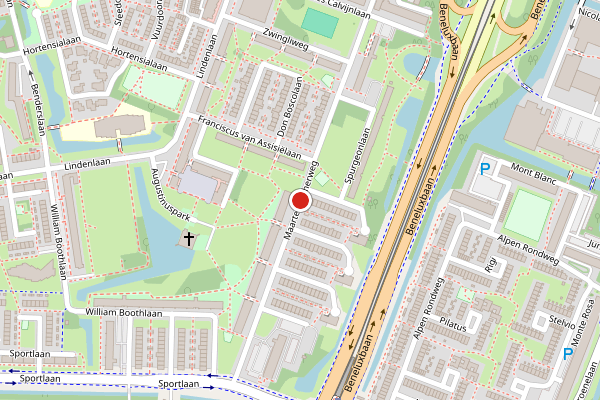 Brandweer-melding op Maarten Lutherweg, Amstelveen op 13 juni, kaart-overzicht