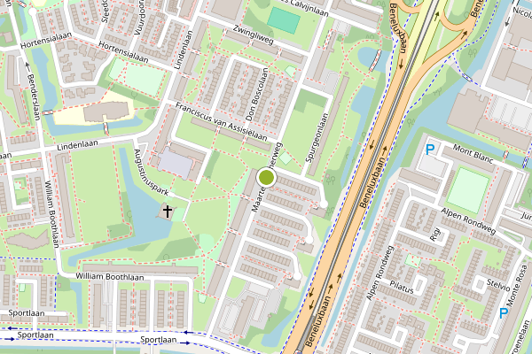 Ambulance-melding op Maarten Lutherweg, Amstelveen op 13 juni, kaart-overzicht