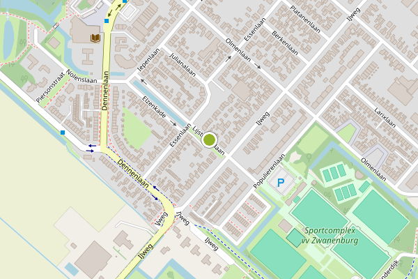 Ambulance-melding op Lijsterbeslaan, Zwanenburg op 13 juni, kaart-overzicht