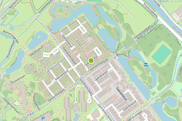 Ambulance-melding op Geerdinkhof, Amsterdam op 13 juni, kaart-overzicht