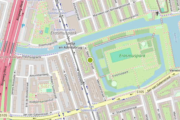 Ambulance-melding op Mercatorstraat, Amsterdam op 13 juni, kaart-overzicht
