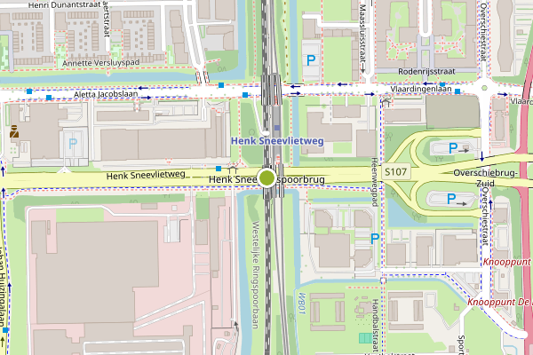 Ambulance-melding op Henk Sneevlietweg, Amsterdam op 13 juni, kaart-overzicht