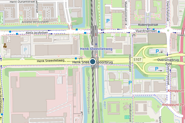 Politie-melding op Henk Sneevlietweg, Amsterdam op 13 juni, kaart-overzicht